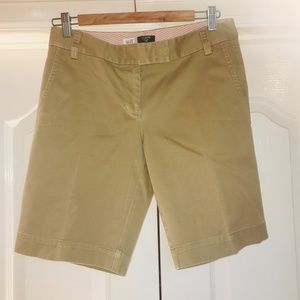 J. Crew Tan City Fit Stretch Bermuda Shorts
